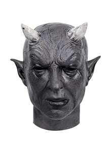 1 Peça Máscara de Horror de Halloween, Máscara de Cabeça Coberta de Látex de Monstro Assustador, Máscara de Diabo Chifrado, Máscara de Fantasma Carrancudo, Adereços Assustadores para Festival