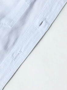 1 Stück Kleinkind Lässig Weißes Langarmhemd aus Jacquard-Gewebe, Frühling/Herbst, 6 Monate - 36 Monate