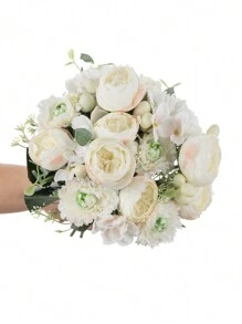 1PC 人造花 玫瑰花束 绣球花 牡丹 球根菊花 情人节礼物 生日派对装饰 婚礼花篮 新娘手捧花 家居摆设 餐厅 卧室 窗台 花瓶装饰 新年装饰 户外花园 开学季 - 彩色 - 查看 18