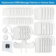 TENS 装置替换垫 自粘电极垫 2mm 针连接器 可重复使用的 EMS 按摩贴片 各种形状和尺寸 - 彩色 - 查看 2