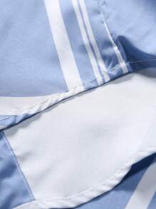 Men's Casual Plaid Print Button-Down Shirt, Spring Autumn - Grey - View 8