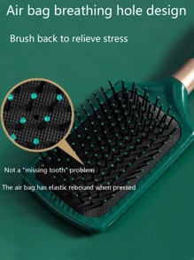 1pc/3pcs Air Cushion Brush Set, Includes Tail Comb, Insert Comb, Curl Brush, Round Brush, Detangling Comb, Flat Top Brush, Washing Comb, Bangs Brush, Suitable For Thick, Curly, Thin, Long, Short Hair And All Hair Types, Men And Women, Anti-Static Brushes With Cushion Air Bag, Plastic Massage Anti-Static Hair Brush, Practical Scalp Massage SPA Tool, Home Curling Brush,Back To School,Travel Holiday Essentials,Hair Accessories For Women - Green - View 8