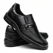 Men's Elastic Dress Shoes DIRECT FROM THE FACTORY - 黑色 - 查看 2