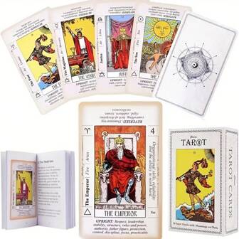 1pc High Quality Beginner's Tarot Card Booklet With Meanings, Keywords, And Zodiac Symbols, 7.2 X 12 Cm / 4.7 X 2.8 Inches, Party Game, Halloween Gift, Christmas Gift