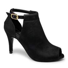 Women's Black Nubuck Ankle Boot Sandal 1783 - màu đen - Xem 2