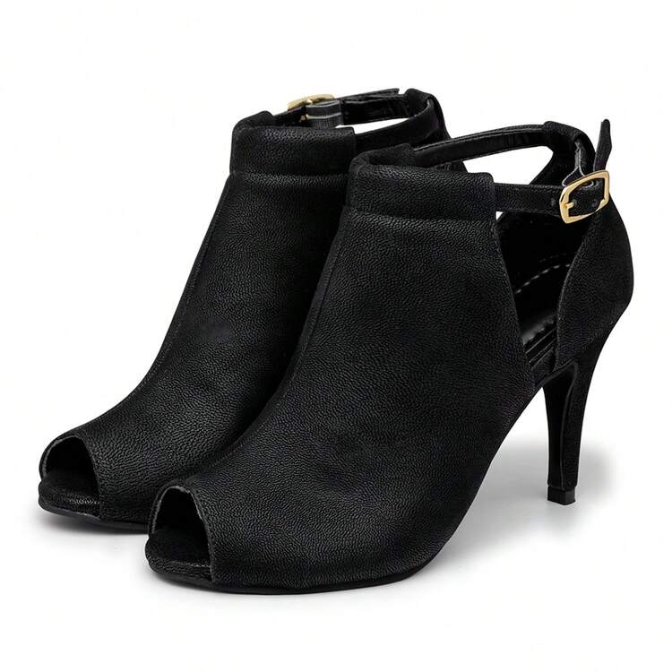 Women's Black Nubuck Ankle Boot Sandal 1783 - 黑色 - 查看 1