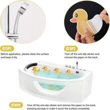 防滑浴缸贴纸，20 件装粘性儿童防滑贴花线，适用于淋浴和浴缸，带优质刮刀 - 彩色 - 查看 4