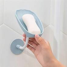 1Pc Shell-Shaped Soap Dish - Wall-Mounted, No-Drill, Drainage Design For Bathroom & Kitchen - Multicolor - View 6