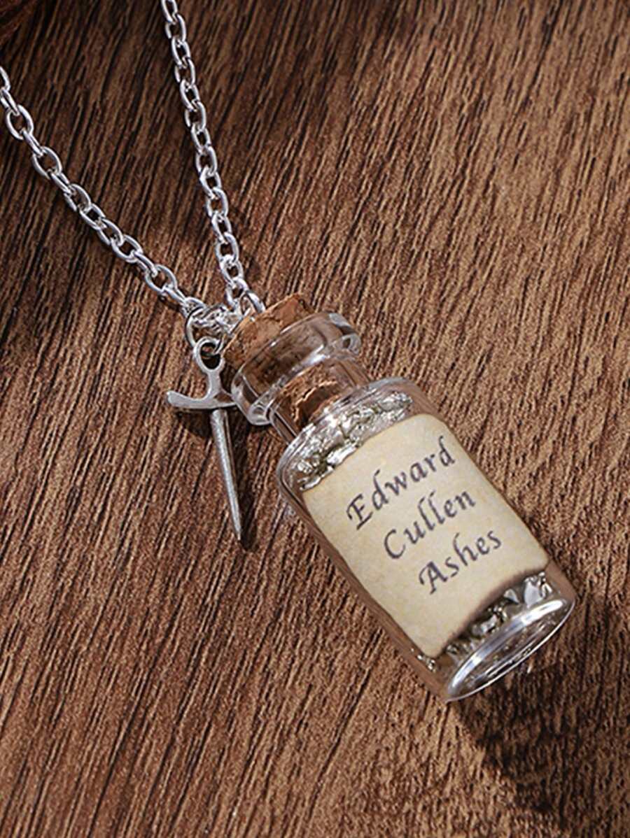 1pc Edward Cullen Ashes Bottle Necklace Pendant Inspired By Twilight