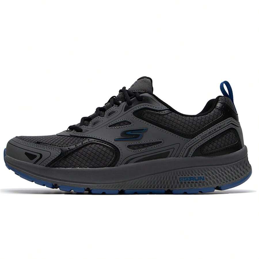 Skechers Men's GO RUN Lightweight Comfort Running Shoes 220034-CCBL - Charcoal Grey/Blue - View 1