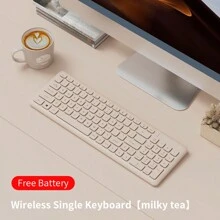 Women's Office Wireless Keyboard Mute Computer Highly Attractive Purple Portable Small Laptop External Keyboard And Mouse Set - 2.4G Wireless Single Keyboard - View 15