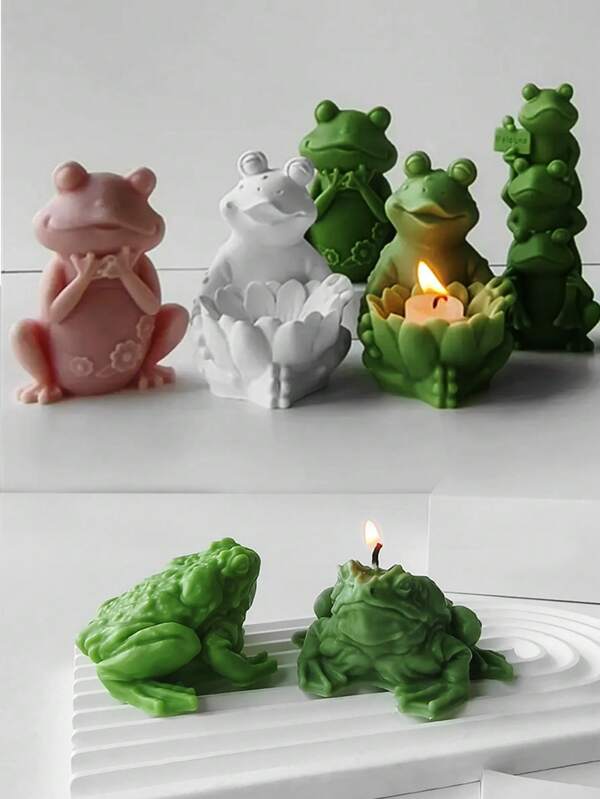 1 Pc Frog Toad Silicone Mold, Diy Animal Plaster Drop Resin Decoration, Toad Toad Frog Silicone Mold, Home Garden Lawn Decoration