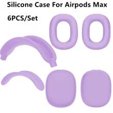 Apple Slime Silicone Protective Case Compatible With Airpods Max - Soft Silicone Cover, Waterproof, Dustproof, Fingerprint-Proof, Scratch-Resistant 360° Full Protection, Silicone Ear Cup Cover, Silicone Headband Cover, Silicone Headband Pad, Silicone Carrying Case, Flexible Silicone Material For Comfort, Durability And Easy Cleaning, Multiple Colors Available, Great Gift