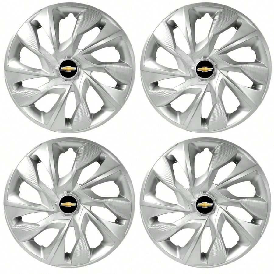 Montana Silver 15" Wheel Hubcap Set - 銀色 - 查看 1