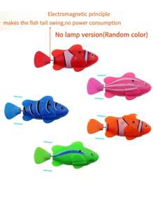 3 件/1 件互动猫玩具，机器人 LED 鱼水上激活游泳模拟器，电池供电可爱宠物鱼，颜色随机 - 彩色 - 查看 11