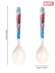 Marvel 2件装漫威官方授权漫威蜘蛛侠系列勺子套装动漫主题餐具可爱卡通人物餐具厨房家居户外学校圣诞礼物生日派对惊喜礼物用品 - 蜘蛛 - 查看 2