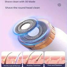 Kit eléctrico de eliminación de vello 3 en 1 para mujeres - Recargable por USB, Afeitadora facial, Cortapelos de nariz, Depiladora corporal completa, Regalo para mujeres, Eliminación de vello facial, Cortapelos, Cortapelos, Accesorios de barbería, Corte de cabello, Bolsa, Organizador, Almacenamiento, Accesorios para el cabello