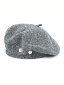 1 chiếc mũ beret nữ kiểu retro, chất liệu giả ngọc trai, làm từ len, đa năng, phù hợp để đội hàng ngày vào mùa xuân, thu và đông. Mũ beret màu đen, thích hợp cho mùa hè, đi biển, nghỉ lễ, du lịch. - Nhiều màu - Xem 17