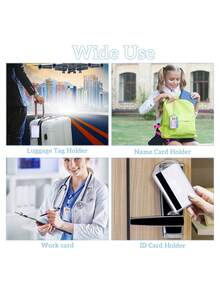 Clear Cruise Luggage Tags With Loops Heavy Duty PVC Tag Suitcases Identification ID Card With Business Card Insert - Multicolor - View 4