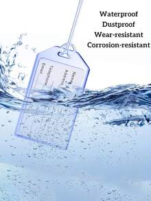 Clear Cruise Luggage Tags With Loops Heavy Duty PVC Tag Suitcases Identification ID Card With Business Card Insert - Multicolor - View 5