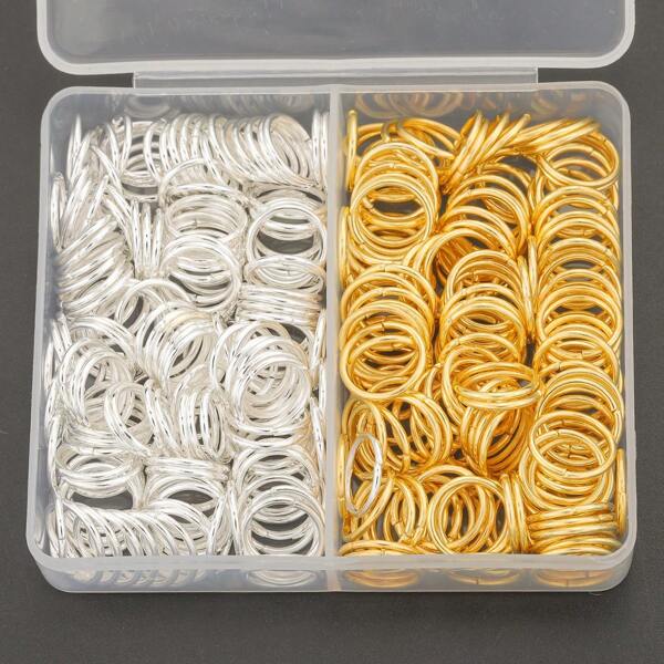 4mm/5mm/6mm/7mm/8mm/10mm Pack Of Assorted Jewelry Findings - Jump Rings, Split Rings, Lobster Clasps, Seamless Rings, Jewelry Making Supplies For Bracelets, Necklaces, Keychains And More DIY Projects