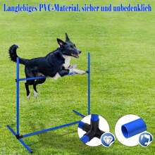 YUENFONG Dog Agility Set Hurdle Set With 4 X Hurdles, Height Adjustable Slalom Poles Training Set Including Carrying Bag, For Dogs, Training, 104 X 70 X 101 Cm - Blue - View 7