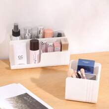 1 szt. Minimalistyczny plastikowy wielofunkcyjny organizer na długopisy na biurko, przechowywanie kosmetyków do artykułów biurowych