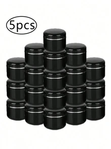 Set de 5 tarros de crema, tarros cosméticos recargables de 20g/30g/50g de plástico blanco con tapa de cúpula, tarro vacío para crema facial, bálsamo labial, loción, para viajes y almacenamiento y dosificación de cosméticos, accesorios portátiles de almacenamiento