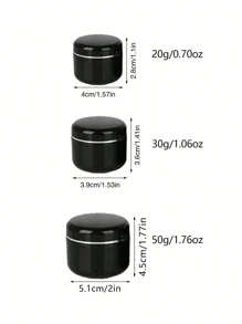 Set de 5 tarros de crema, tarros cosméticos recargables de 20g/30g/50g de plástico blanco con tapa de cúpula, tarro vacío para crema facial, bálsamo labial, loción, para viajes y almacenamiento y dosificación de cosméticos, accesorios portátiles de almacenamiento