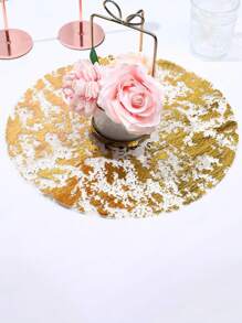 1 套一次性铝箔餐垫，12 件一次性桌布，适用于餐厅、婚礼、生日派对、厨房、餐厅、情人节和圣诞节装饰