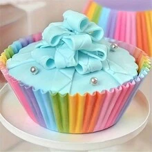 100 Moldes de papel para cupcakes, tazas de papel para pasteles de colores navideños, tamaños estándar, soportes de papel para tartas arcoíris, forros de postre arcoíris, tazas de postre para banquetes festivos, tazas de papel para tartas de boda, set de cocina para fiesta de niñas, forros a prueba de aceite para panqueques - Multicolor - Ver 3