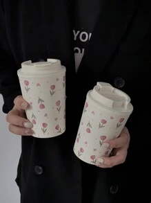 1 chiếc cốc du lịch cách nhiệt hai lớp bằng thép không gỉ hình trái tim Tulip, bình chân không, thích hợp đựng cà phê, trà, đồ uống, 350ml/11,8oz, quà tặng lý tưởng cho ngày lễ, bình đựng nước trở lại trường - Nhiều màu - Xem 12