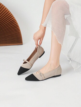 Women's Flat Knit Breathable Casual Shoes, Comfortable Spring/Autumn New 2025 Collection