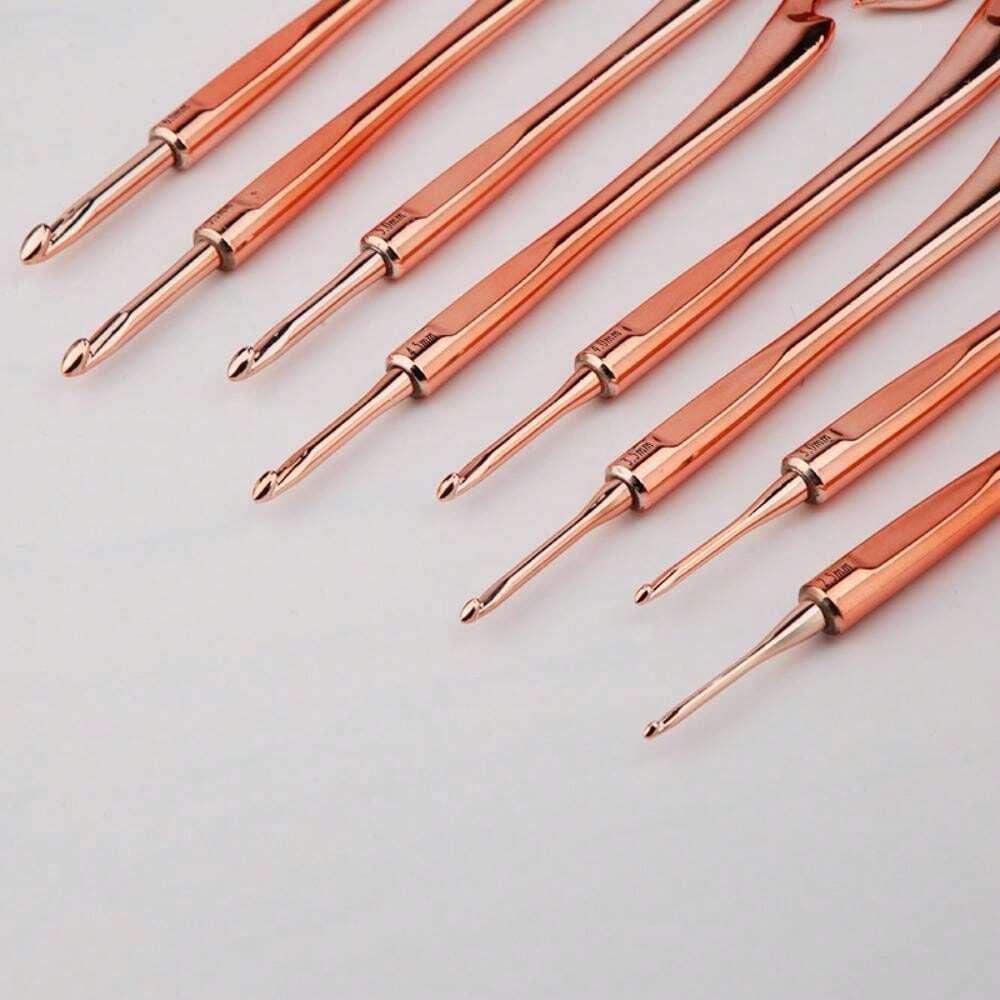 Colorful Crochet Hooks Kits Soft Handle Crochet Needles Yarn Weave