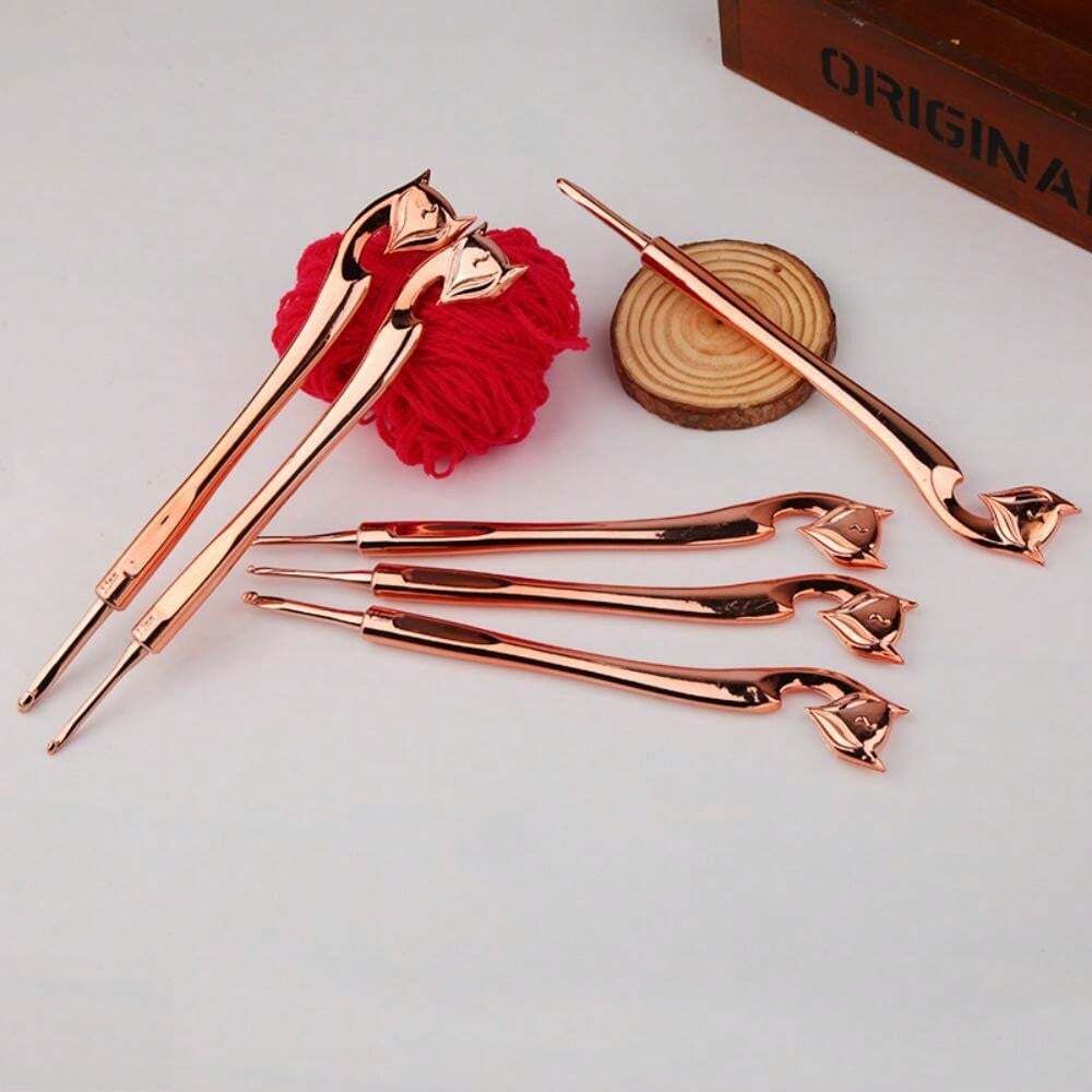 Colorful Crochet Hooks Kits Soft Handle Crochet Needles Yarn Weave