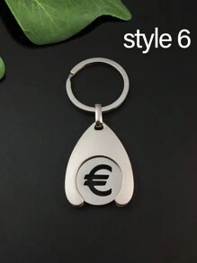 1 Pc Shopping Cart Trolley Coin Holder With Eur/Shopping Cart/Smooth Car Keychain And Metal Token Keyring, Small Gift For Shopping Cart Pendant,The Best Gift For Your Lover,Fashionable Keychains For Keychain For Wallet Backpack Bag Charm,Headphone Pendant Accessories, Birthday Gifts For Classmate Friend Colleague Family ﻿ ﻿ - Multicolor - View 13