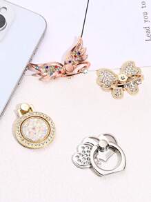 全金属指环天使翼水钻手机支架懒散支架防摔手机握把兼容 、Android 手机，生日、家人、朋友礼物指环支架，手机配件 - 多色 - 查看 1