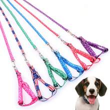 1pc 110cm Long Polyester Printed Material Dog/Cat Leash, Suitable For Various Small Dogs & Cats, Pet Supplies Accessory