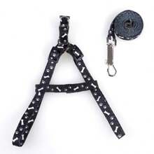 1pc 110cm Long Polyester Printed Material Dog/Cat Leash, Suitable For Various Small Dogs & Cats, Pet Supplies Accessory