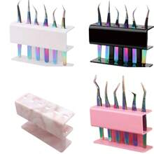 1 Stück Acryl Wimpernzangen Ausstellungshalter, Wimpernverlängerungs Zangen Ständer, Ausstellungsbox, Wimpernaufbewahrungsbehälter, Organizer, Werkzeuge für Wimpernverlängerung