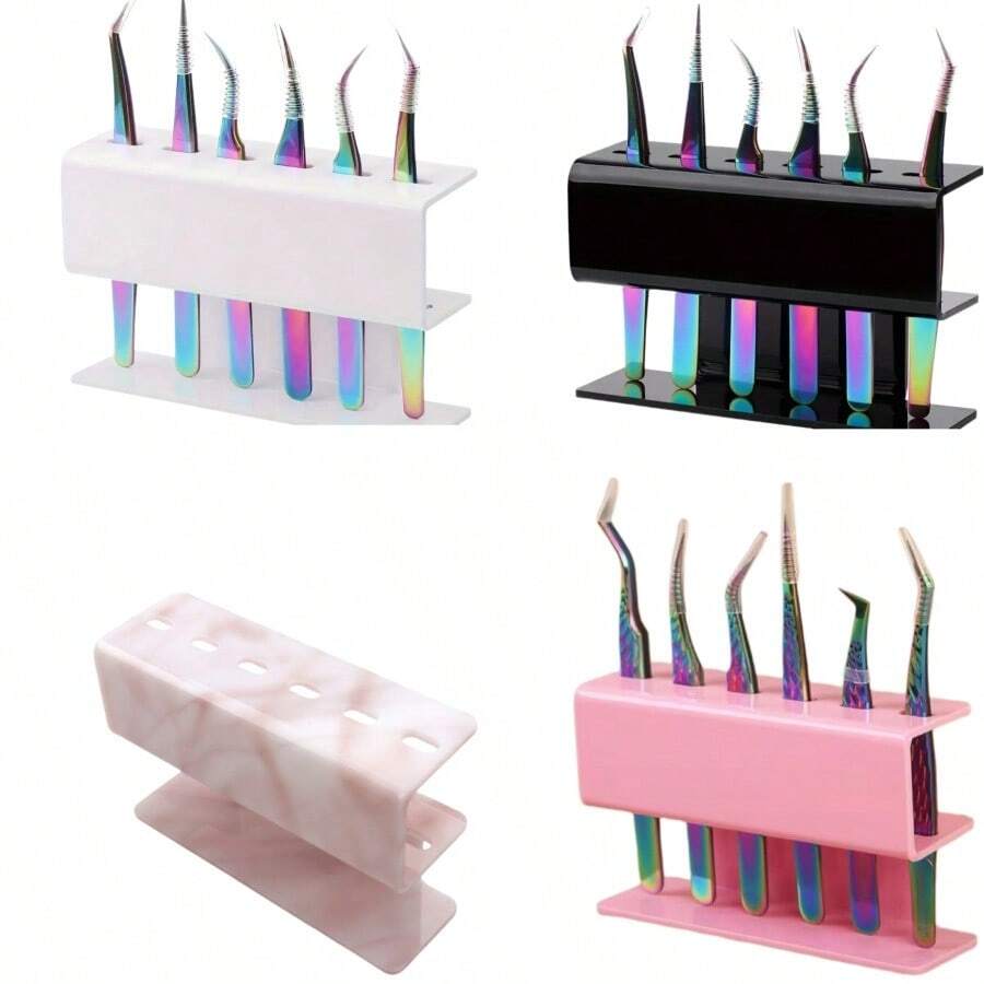 1 Stück Acryl Wimpernzangen Ausstellungshalter, Wimpernverlängerungs Zangen Ständer, Ausstellungsbox, Wimpernaufbewahrungsbehälter, Organizer, Werkzeuge für Wimpernverlängerung