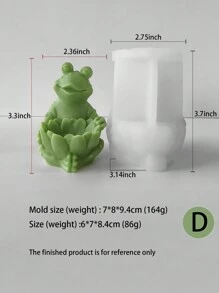 1 件青蛙蟾蜍硅胶模具，DIY 动物石膏滴树脂装饰，蟾蜍蟾蜍青蛙硅胶模具，家庭花园草坪装饰