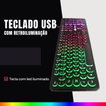 USB Gamer Keyboard With Backlight And Rounded Keys - Knup - Black - View 3