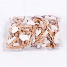 1 Pack Of 50 Pcs 3cm Mini Photo Clips Colorful Love Wooden Clips Creative Clips Photo Home Decoration Cartoon Crafts, Christmas - Multicolor - View 11