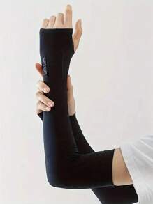 素色露指手套 - 黑色 - 查看 4