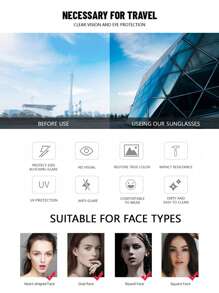 1pc Double Bridge Pilot Style Fashion Glasses, Fashionable And Suitable For Daily Outdoor, Driving, Travel And Party Use Halloween Basics Fall Winter Women Outfits Clothes Business Casual Gifts For Summer Beach Vacation,Outdoor,Travel