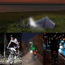 USB Rechargeable Bicycle Headlight-Multiple Modes,Super Bright LED Bike Light,Large Battery,Waterproof Bike Headlight Taillight,Daytime Running Light,Men Women Bicycle Accessories - 黑色 - 查看 7