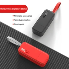 Custom Personalized Name Seal, Handwritten Signature Stamp, Personal Name Engraved Stamp, Nurse Self-Inking Stamp Back To School,Back To School,School Supplies - Red - View 5