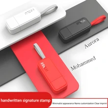 Custom Personalized Name Seal, Handwritten Signature Stamp, Personal Name Engraved Stamp, Nurse Self-Inking Stamp Back To School,Back To School,School Supplies - Red - View 2