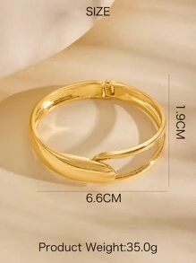 1 件简约优雅高品质小众设计不对称镂空水滴金属开口袖口手链，适合正式活动、派对、日常穿着、办公室、酒吧、音乐节、街头风格、摄影、婚礼、商务活动、送给朋友和家人的礼物 - 不對稱款 - 查看 31